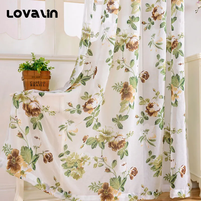 Lovalin Роскошные Шторы для Гостиная цветочный узор Cortinas Home Decor Высокое затенение
