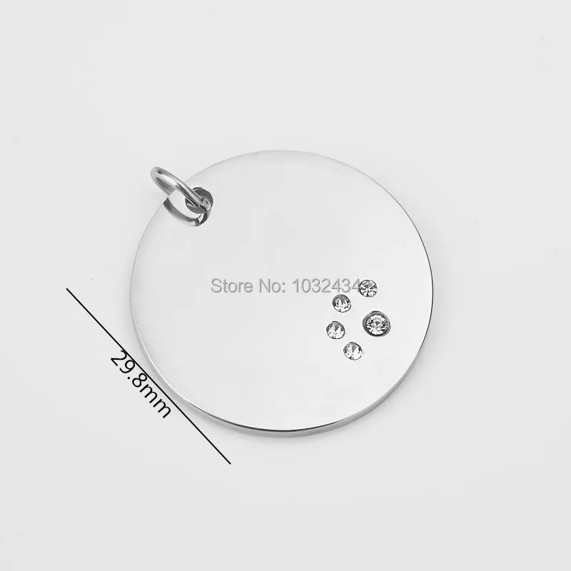 200pcs/lot Round Dog Tag Stainless Steel Pendant Necklace metal stamping blanks tags Keychain Accessories
200pcs/lot Round Dog Tag Stainless Steel Pendant Necklace metal stamping blanks tags Keychain Accessories