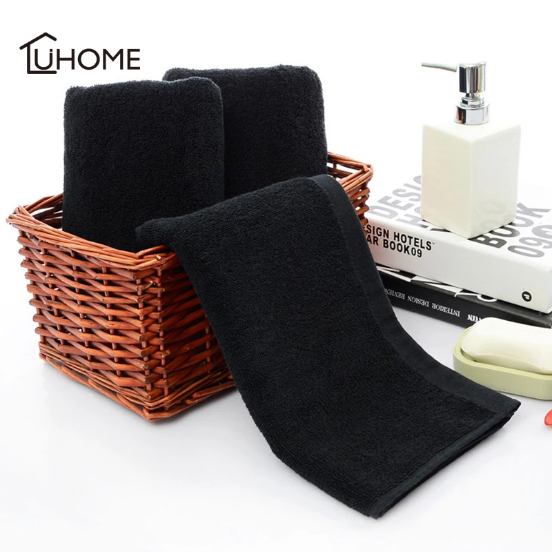 Solid Black Towels Cotton Face Towel Hotel Bathroom Beauty Parlor Home Drying Soft Washcloth for Women Adults Attractive 35*75cm
Solid Black Towels Cotton Face Towel Hotel Bathroom Beauty Parlor Home Drying Soft Washcloth for Women Adults Attractive 35*75cm