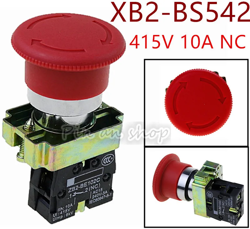 10PCS XB2BS542 SPST Panel Mounted Red Mushroom Cap Locking XB2-BS542 Pushbutton Switch
10PCS XB2BS542 SPST Panel Mounted Red Mushroom Cap Locking XB2-BS542 Pushbutton Switch