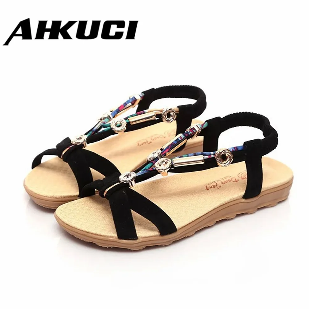 New Summer 2017 Bohemian Women's Beach Shoes Flat Elastic Beaded Sandals Shoes
New Summer 2017 Bohemian Women's Beach Shoes Flat Elastic Beaded Sandals Shoes