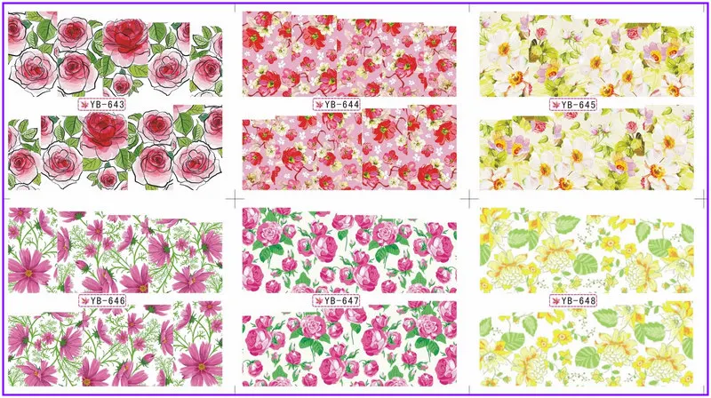 6 PACK/ LOT WATER DECAL NAIL ART NAIL STICKER FULL PAGE ROSE DAISY FLOWER YB643-648
6 PACK/ LOT WATER DECAL NAIL ART NAIL STICKER FULL PAGE ROSE DAISY FLOWER YB643-648