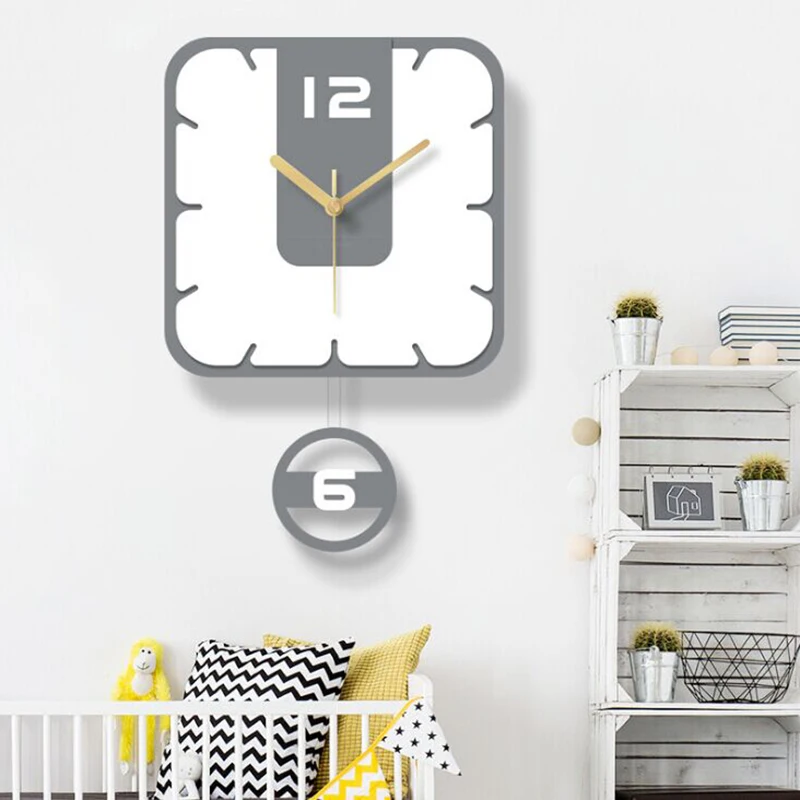 Square Swing Wall Clock Modern Design Nordic Style Living Room Wall Clocks Fashion Creative Bedroom Silent Quartz Watches
Square Swing Wall Clock Modern Design Nordic Style Living Room Wall Clocks Fashion Creative Bedroom Silent Quartz Watches
