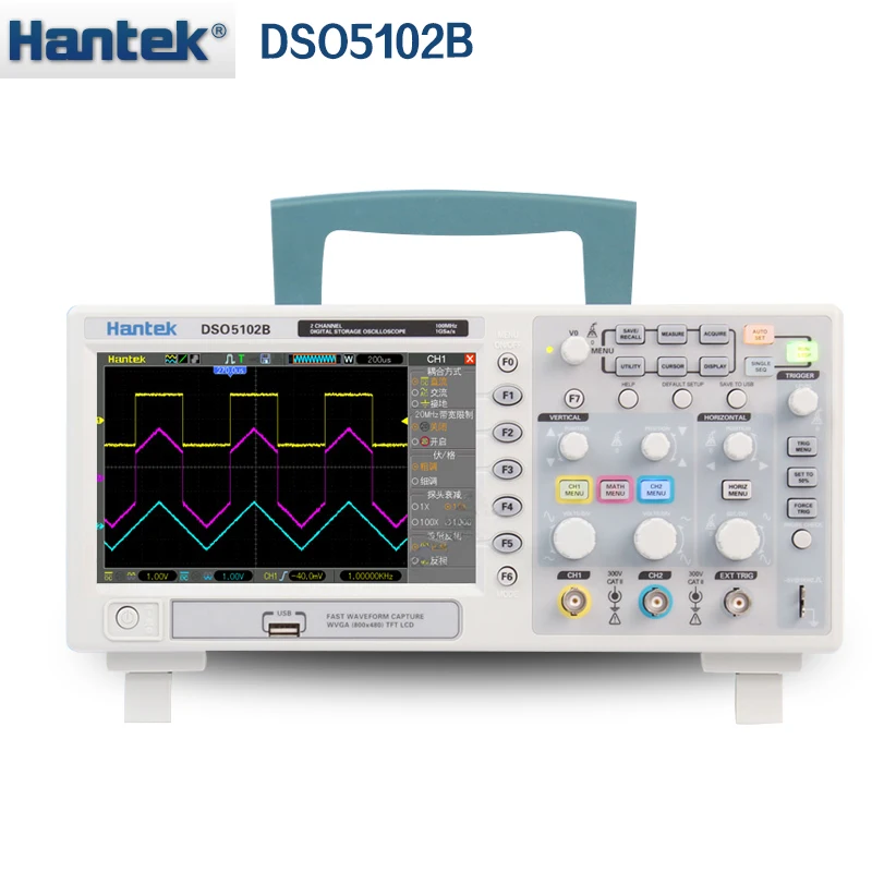 Настольный цифровой осциллограф Hantek DSO5102B, 2 канала, 100 МГц, 1 м, глубина памяти 1 Гвыб/с, частота дискретизации лучше, чем 5102p
Настольный цифровой осциллограф Hantek DSO5102B, 2 канала, 100 МГц, 1 м, глубина памяти 1 Гвыб/с, частота дискретизации лучше, чем 5102p