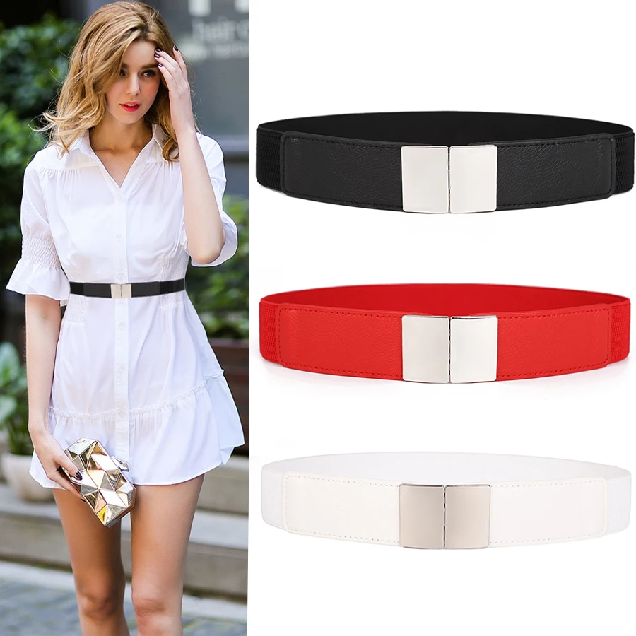 Women Wide Belt Elastic Cummerbunds Stretch Cinch Waistband Lady Cummerband Girls HOT Silver Buckle Waistbands For Dress Wedding
Women Wide Belt Elastic Cummerbunds Stretch Cinch Waistband Lady Cummerband Girls HOT Silver Buckle Waistbands For Dress Wedding