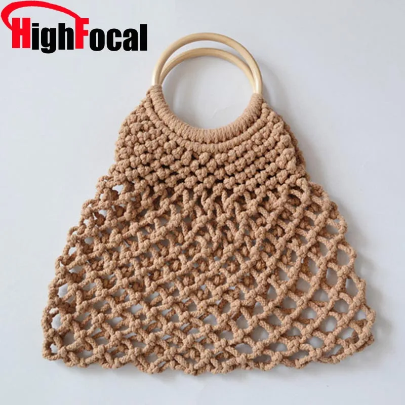Simple Fashion Woven Bag Mesh Rope Weaving Tie Buckle Reticulate Hollow Straw Bag No Lined Net HandBag Holiday Beach Tote
Simple Fashion Woven Bag Mesh Rope Weaving Tie Buckle Reticulate Hollow Straw Bag No Lined Net HandBag Holiday Beach Tote