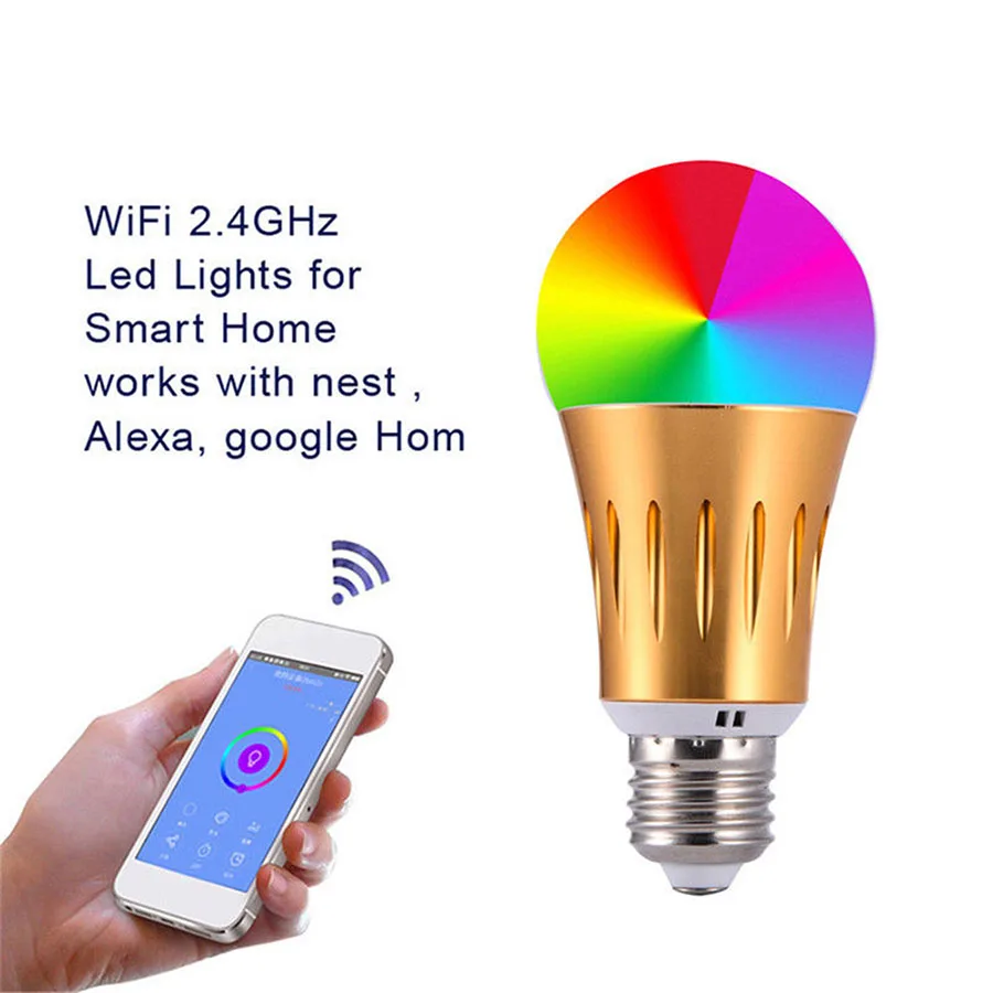 Умный WIFI светодиодный диммер лампа светильник 7 Вт B22 E14 E26 E27 RGBW Беспроводной телефон дистанционное управление лампа работает с Google Home Alexa
Умный WIFI светодиодный диммер лампа светильник 7 Вт B22 E14 E26 E27 RGBW Беспроводной телефон дистанционное управление лампа работает с Google Home Alexa