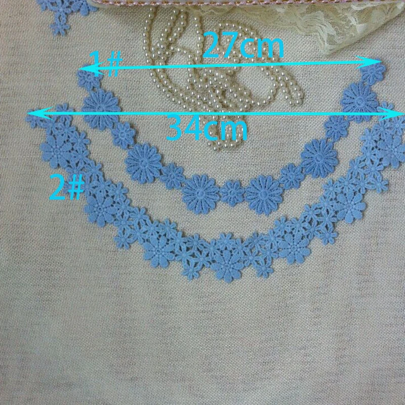 10 PCS LP-DC002 DIY blue polyester embroider lace patches Venise collar Lace flowers Lace Applique Garment accessories
10 PCS LP-DC002 DIY blue polyester embroider lace patches Venise collar Lace flowers Lace Applique Garment accessories