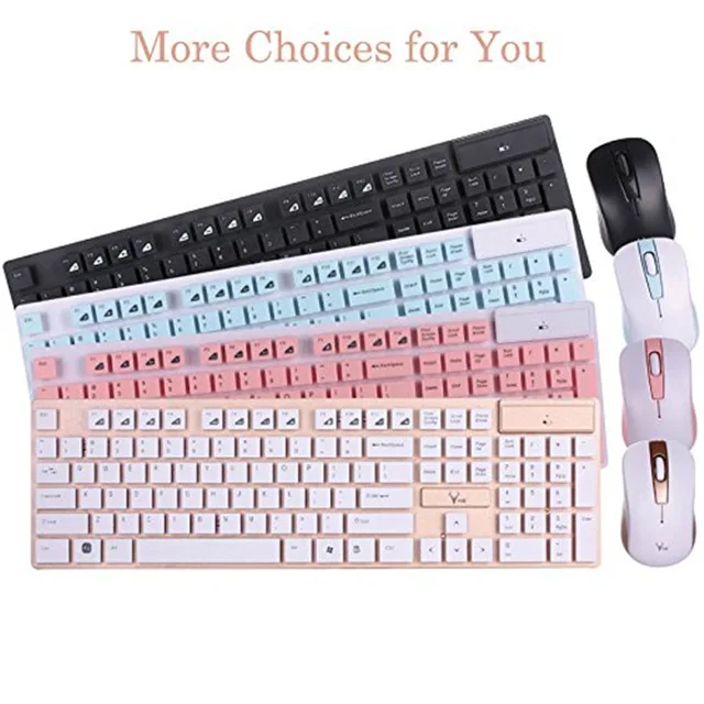 Wireless Keyboard 2.4GHz And Mouse Set Combo Portable Waterproof 104 Keys Game For MacBook Apple iPad Android Phone PC Tablet | Компьютеры