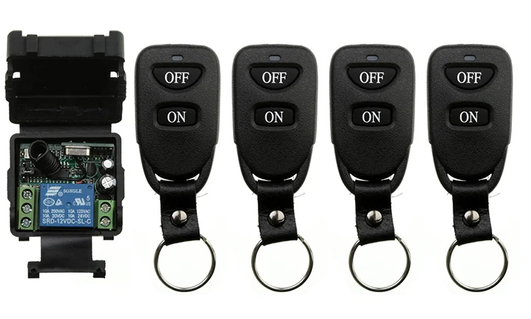xuanlongyuan DC12V 24V 1CH 1 CH 10A Remote Control Light Switch Relay Output Radio Receiver Module and Belt buckle Transmitter
xuanlongyuan DC12V 24V 1CH 1 CH 10A Remote Control Light Switch Relay Output Radio Receiver Module and Belt buckle Transmitter