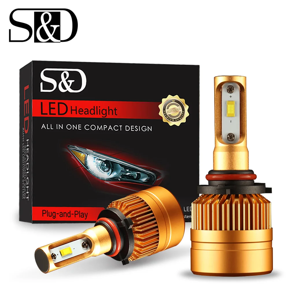S&D 2Pcs 9006 HB4 LED Headlight Car Bulbs Bright 12V 24V Automobile LED Headlight Kits Single Beam Auto Led Head Lamp Fog Lights
S&D 2Pcs 9006 HB4 LED Headlight Car Bulbs Bright 12V 24V Automobile LED Headlight Kits Single Beam Auto Led Head Lamp Fog Lights