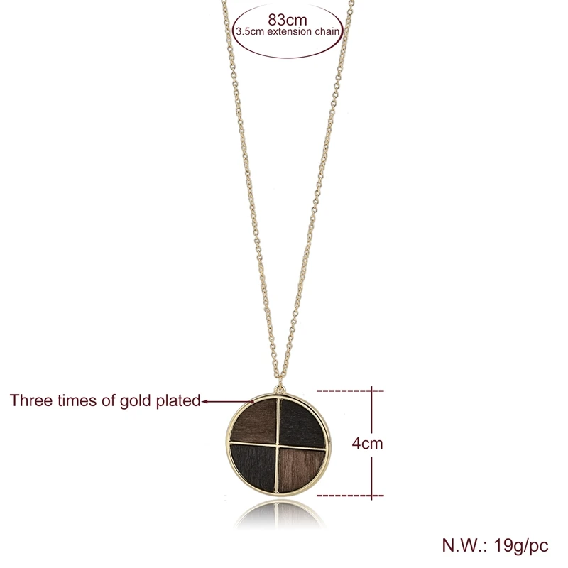 TOUCHEART Boho Simple Trendy Round Wood Geometric Pendant Necklaces Display Gold Color Link Chain statement Necklaces SNE170018
TOUCHEART Boho Simple Trendy Round Wood Geometric Pendant Necklaces Display Gold Color Link Chain statement Necklaces SNE170018