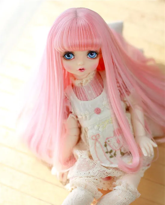 Doll wigs big pear curl hair with air bangs pink color High temperature wigs available for 1/6 1/4 1/3 BJD DD doll accessories
Doll wigs big pear curl hair with air bangs pink color High temperature wigs available for 1/6 1/4 1/3 BJD DD doll accessories
