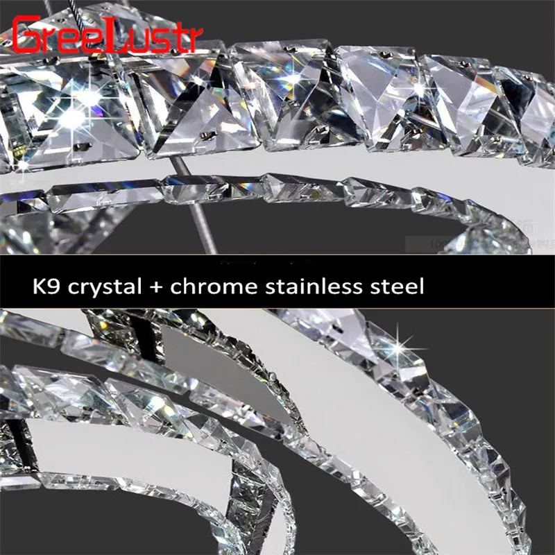 Modern 2Rings Crystal Led Ceiling Lights Fixtures Stainless steel Lamparas Ceiling Hanging Lamp Lighting Living Room Luminaire
Modern 2Rings Crystal Led Ceiling Lights Fixtures Stainless steel Lamparas Ceiling Hanging Lamp Lighting Living Room Luminaire