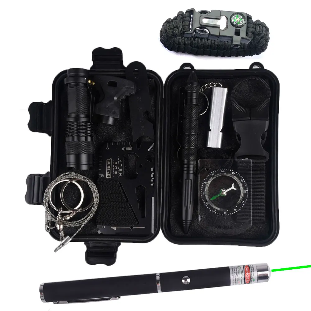 Survival kit Set Travel Multifunction First aid SOS EDC Camping Emergency Supplies Tactical for Wilderness laser outdoor tool
Survival kit Set Travel Multifunction First aid SOS EDC Camping Emergency Supplies Tactical for Wilderness laser outdoor tool