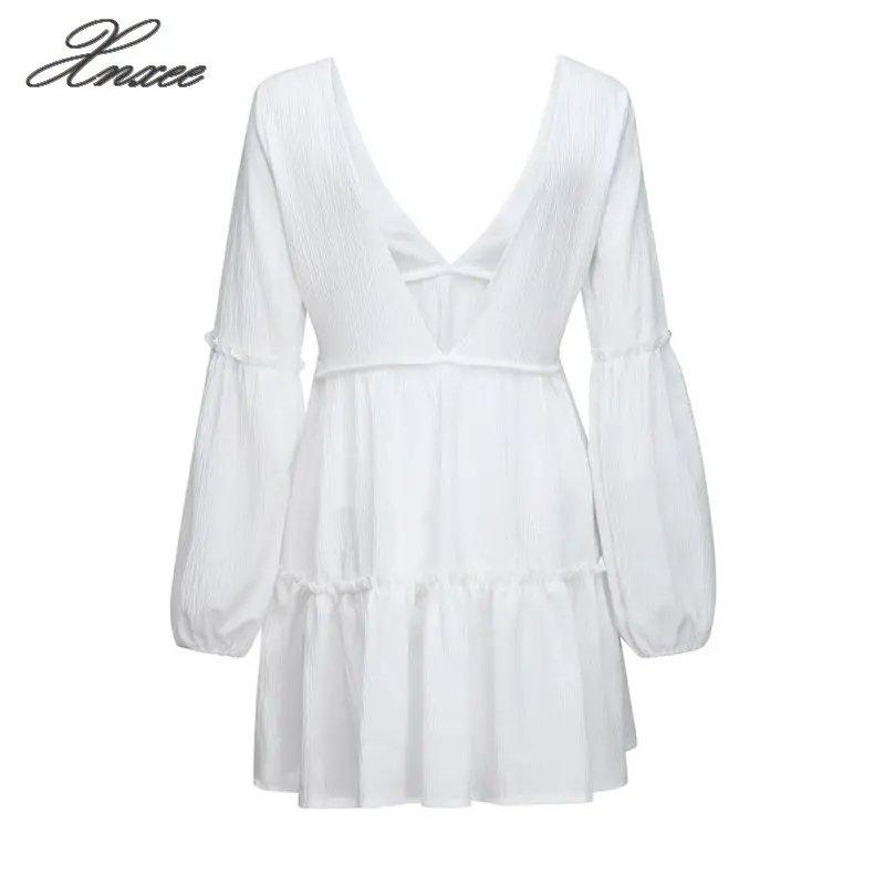 2020 Summer Pleated Short Dress Formal Flared Sundress V-Neck Women's Long Sleeve Casual Beach Party Dress
2020 Summer Pleated Short Dress Formal Flared Sundress V-Neck Women's Long Sleeve Casual Beach Party Dress