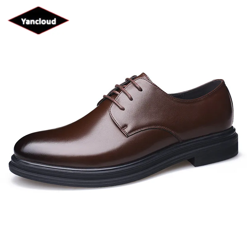 2021 Autumn Men's Genuine Leather Shoes Fashion Lace up Dress Shoes Black Brown Oxfords for Man Elegant Formal Shoe 38-44
2021 Autumn Men's Genuine Leather Shoes Fashion Lace up Dress Shoes Black Brown Oxfords for Man Elegant Formal Shoe 38-44