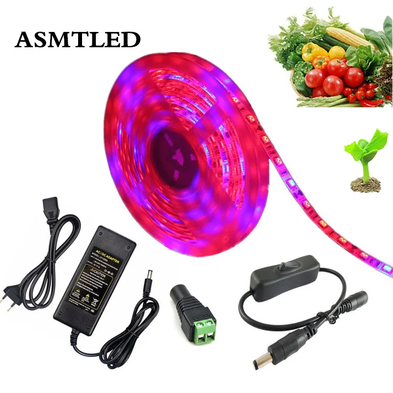 5050 LED Grow Lights DC 12V Plant Growing LED Strip Light tape Set with Power and Switch for DIY Aquarium Greenhouse Hydroponic
5050 LED Grow Lights DC 12V Plant Growing LED Strip Light tape Set with Power and Switch for DIY Aquarium Greenhouse Hydroponic