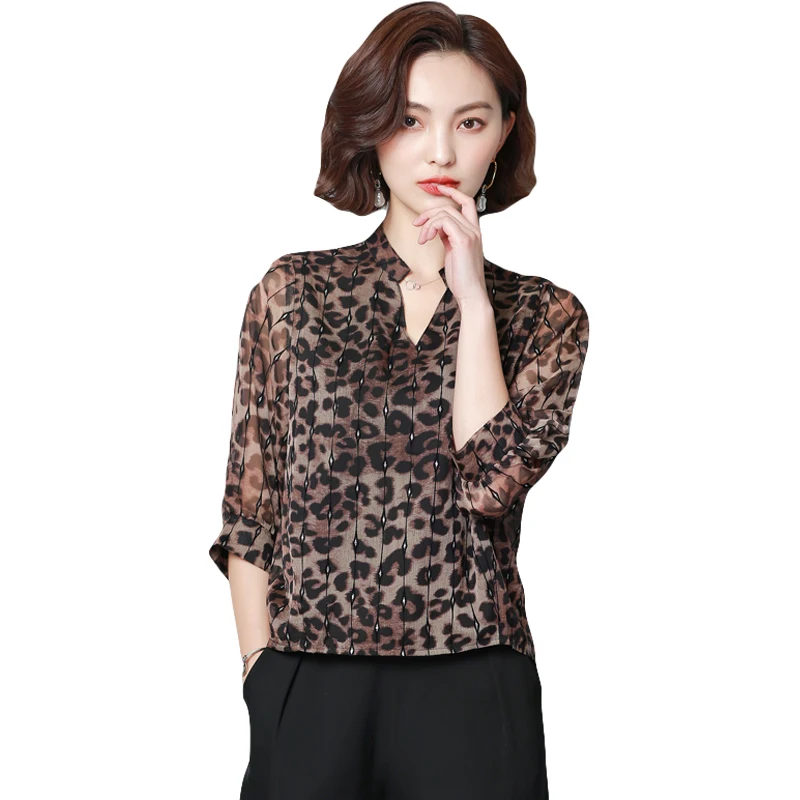 loose leopard chiffon shirts summer style thin Women's Clothing Blouses fashion brands stand woman tops blusas mujer de moda new
loose leopard chiffon shirts summer style thin Women's Clothing Blouses fashion brands stand woman tops blusas mujer de moda new