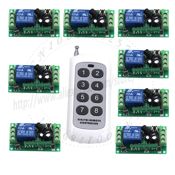 2015 DC Wireless long range remote relay Control Light Switch 12V 8CH SMD Power Remote Switch System 315/433.92MHZ Jog SKU: 5169
2015 DC Wireless long range remote relay Control Light Switch 12V 8CH SMD Power Remote Switch System 315/433.92MHZ Jog SKU: 5169