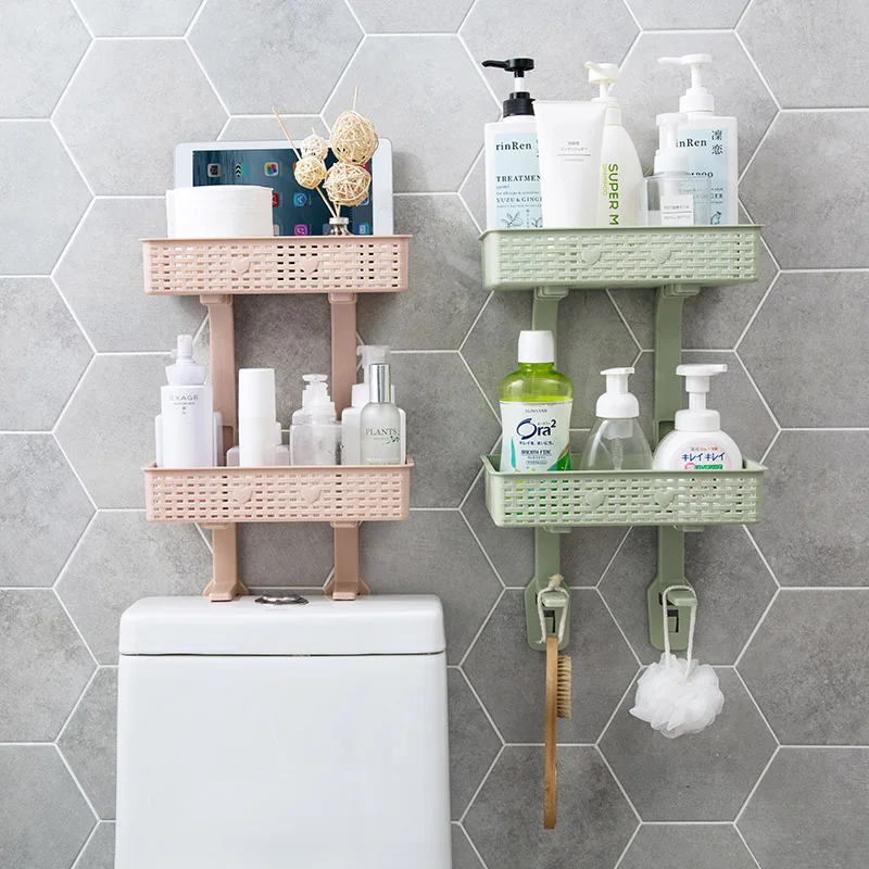 Free-punch Bathroom Double Layer Storagr Rack Bathroom Supplies Storage Holder Household Debris Shelf Kitchen Storage Organizer
Free-punch Bathroom Double Layer Storagr Rack Bathroom Supplies Storage Holder Household Debris Shelf Kitchen Storage Organizer