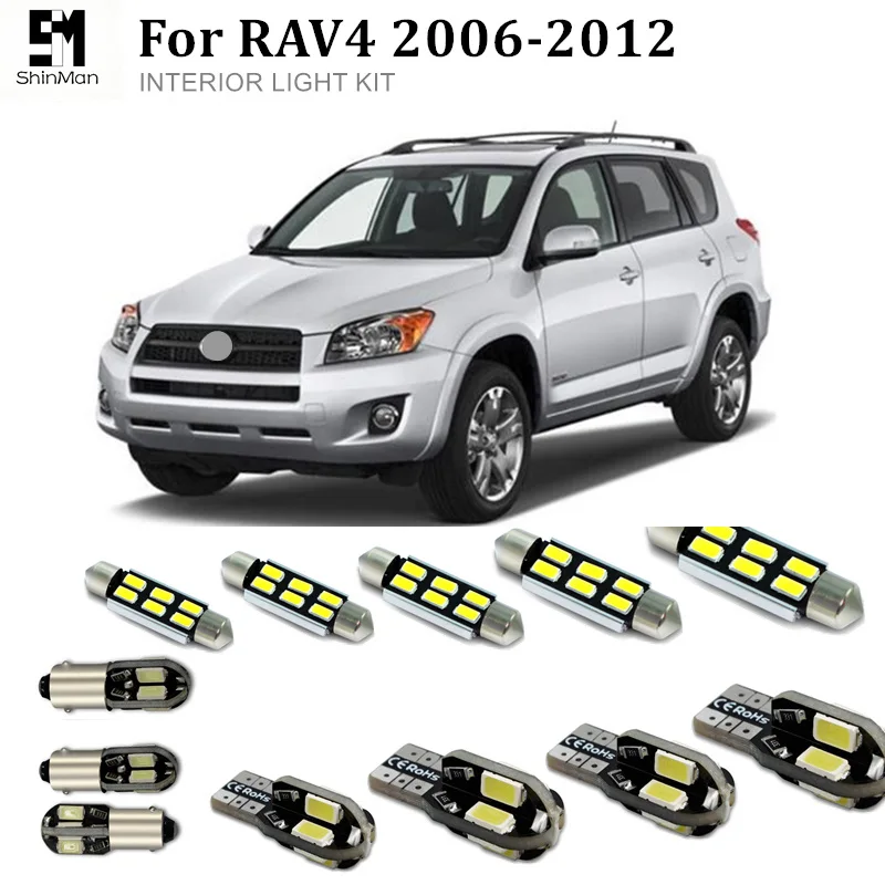Shinman 8x Error Free LED Interior Light Kit Package for toyota RAV4 2006-2015 car accessories
Shinman 8x Error Free LED Interior Light Kit Package for toyota RAV4 2006-2015 car accessories