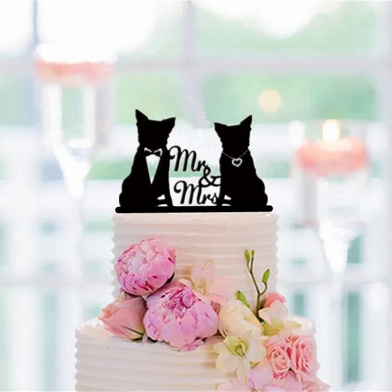 Cats Couple Acrylic Cake Topper Mr and Mrs Wedding Cake Topper Engagement/Anniversary Cake Decorating Accessory
Cats Couple Acrylic Cake Topper Mr and Mrs Wedding Cake Topper Engagement/Anniversary Cake Decorating Accessory