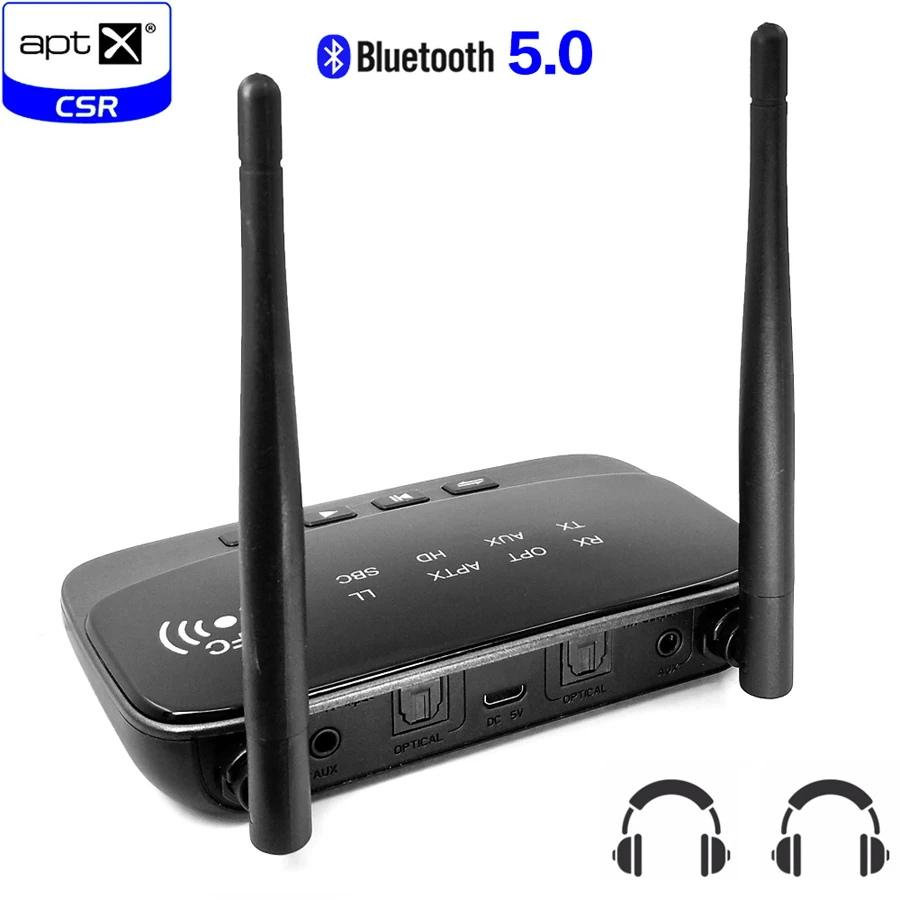 Большой диапазон NFC Bluetooth 5 0 передатчик приемник аудио адаптер APTX HD и низкая