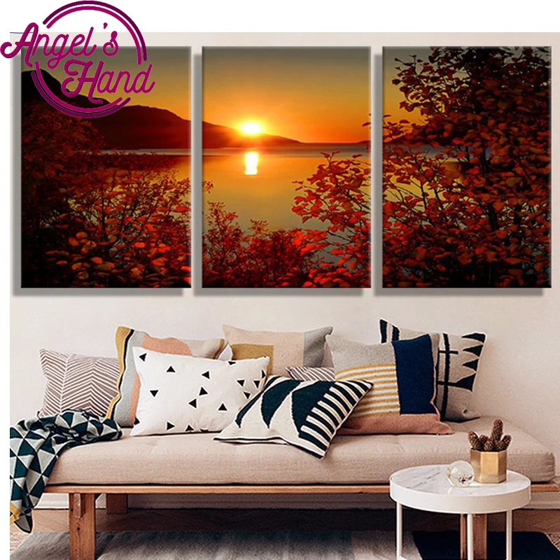 free Shipping 5d diamond embroidery triptych Lake Sunset Canvas Painting Wedding Decoration 3d diamond Pictures for Living Room
free Shipping 5d diamond embroidery triptych Lake Sunset Canvas Painting Wedding Decoration 3d diamond Pictures for Living Room