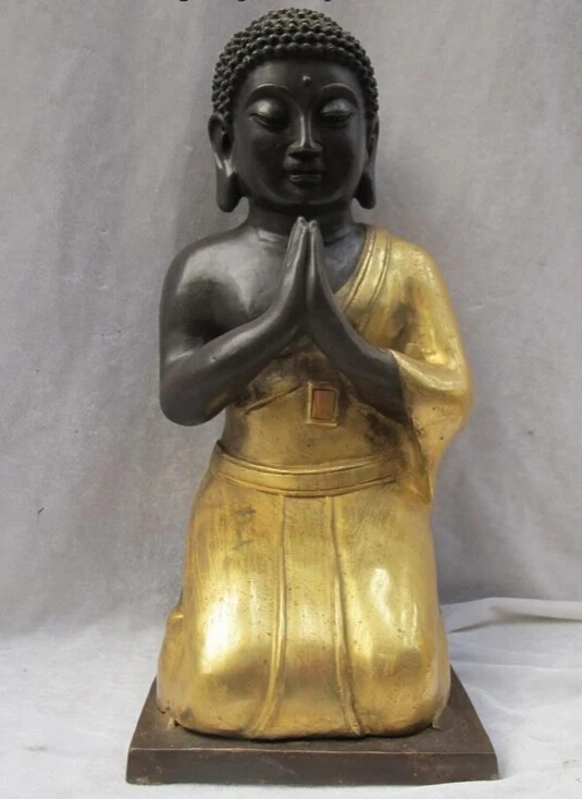 xd 001739 16"Tibet Buddhism Temple bronze gild Sakyamuni Chanting Buddha Statue
xd 001739 16"Tibet Buddhism Temple bronze gild Sakyamuni Chanting Buddha Statue