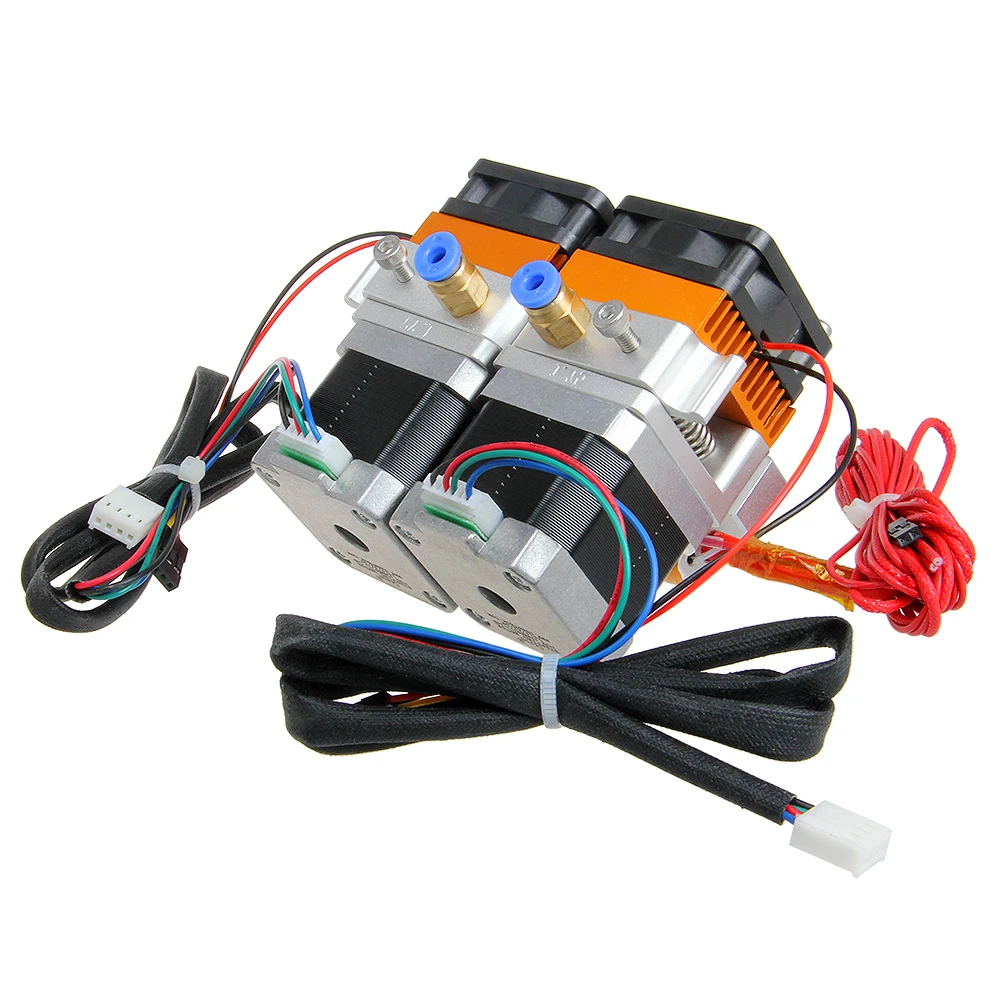 Geeetech MK8 Dual Extruder high reliability extruder 1.75mm/3mm filament and 0.5mm/0.4mm/0.35mm/0.3mm nozzle.
Geeetech MK8 Dual Extruder high reliability extruder 1.75mm/3mm filament and 0.5mm/0.4mm/0.35mm/0.3mm nozzle.