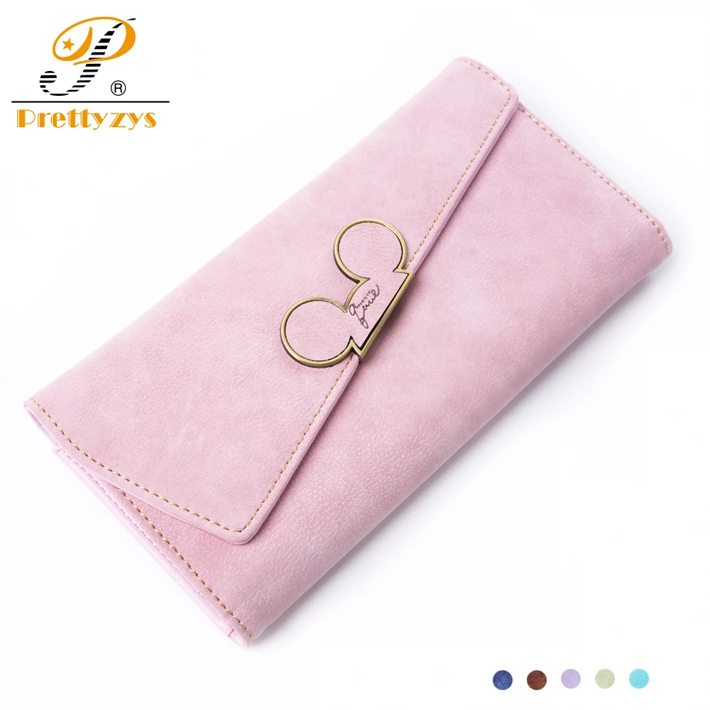 Кошелек Prettyzys женский длинный милый бумажник большой держатель для карт и