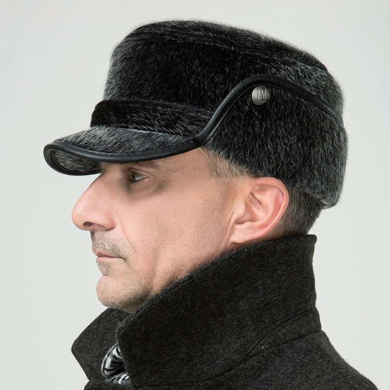 Elderly Winter Warm Fur Hat Male Flat Cashmere Imitation Mink Cap Winter Elderly Quinquagenarian Earmuffs New Year Gift B-7372
Elderly Winter Warm Fur Hat Male Flat Cashmere Imitation Mink Cap Winter Elderly Quinquagenarian Earmuffs New Year Gift B-7372