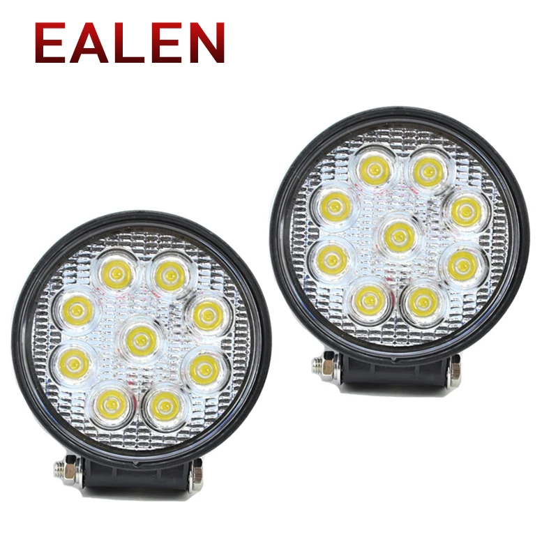 EALEN 2Pcs 4Inch 12V 27W Round Car LED Work Light Bars 9x 3W DRL Fog Lamp For Offroad 4x4 ATV Truck 4WD Boat SUV accessories
EALEN 2Pcs 4Inch 12V 27W Round Car LED Work Light Bars 9x 3W DRL Fog Lamp For Offroad 4x4 ATV Truck 4WD Boat SUV accessories