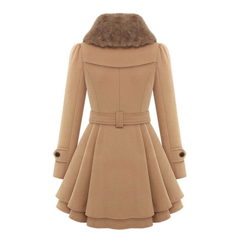 Fashion Women Lapel Double-Breasted Long Sleeve Coat Winter Warm Outerwear Blends H8
Fashion Women Lapel Double-Breasted Long Sleeve Coat Winter Warm Outerwear Blends H8
