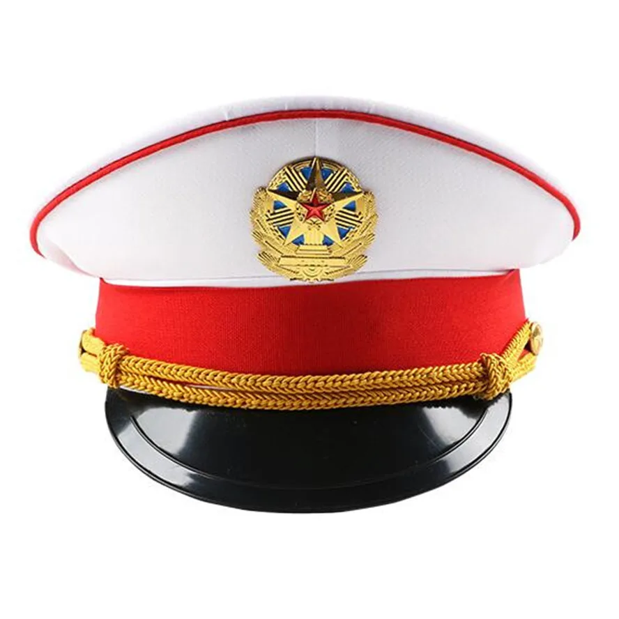 Модная Красная Зеленая военная шапка для представлений весенние армейские белые