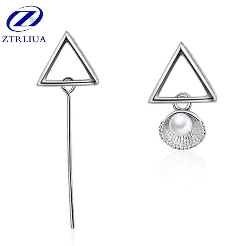 Fashion 925 Sterling Silver Jewelry Personality Simple Triangle Asymmetric Pearl Female Shell-shaped Dangle Earrings SE289
Fashion 925 Sterling Silver Jewelry Personality Simple Triangle Asymmetric Pearl Female Shell-shaped Dangle Earrings SE289