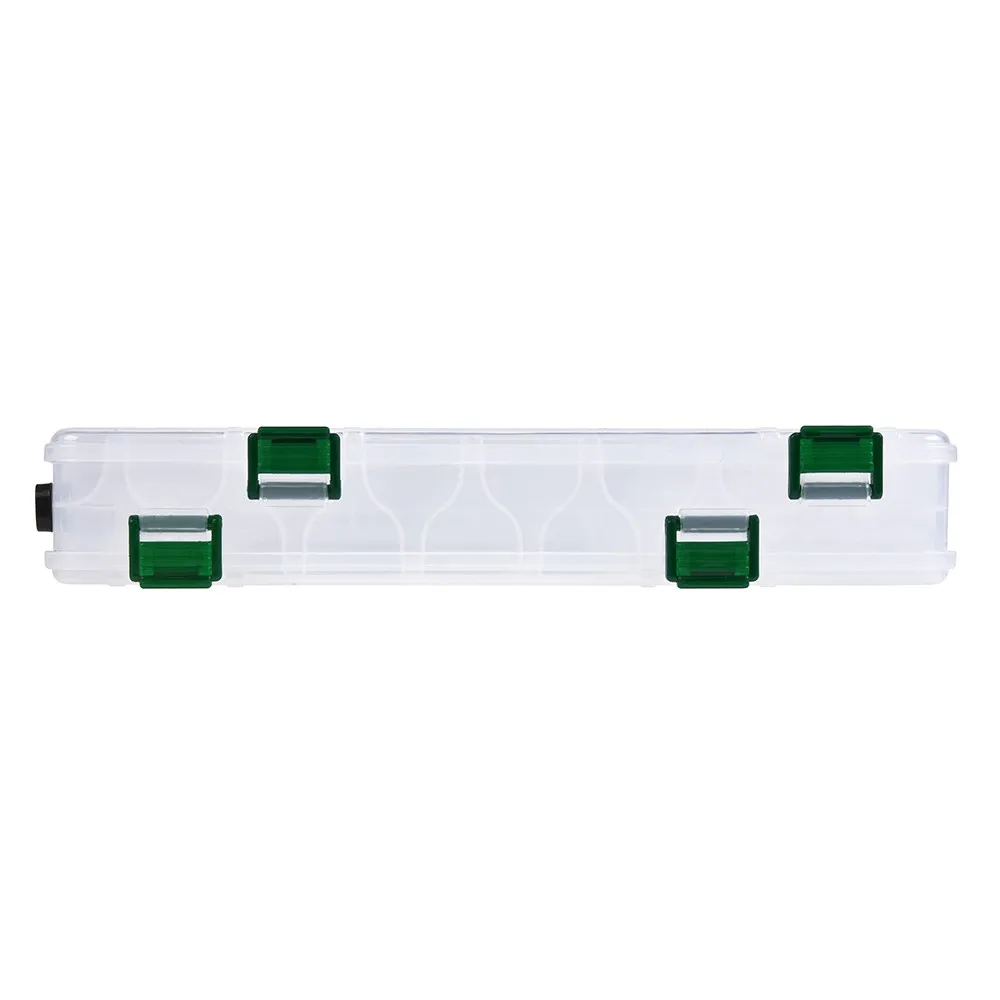 Double Sided High Strength Transparent Visible Plastic Fishing Lure Box 14 Compartments with Drain Hole Tackle | Спорт и развлечения