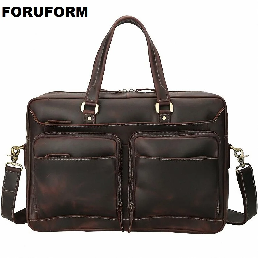 Vintage Crazy Horse Leather Men's Briefcase 17 inch Laptop Bag Business Bag Genuine Leather Briefcase Men Shoulder Bag LI-2273
Vintage Crazy Horse Leather Men's Briefcase 17 inch Laptop Bag Business Bag Genuine Leather Briefcase Men Shoulder Bag LI-2273