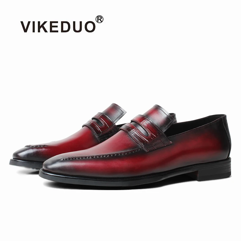 VIKEDUO Casual Loafers Shoes Handmade Men's Leather Shoes Patina Red Driving Footwear Slip-On Wedding Office Zapatos de Hombre
VIKEDUO Casual Loafers Shoes Handmade Men's Leather Shoes Patina Red Driving Footwear Slip-On Wedding Office Zapatos de Hombre