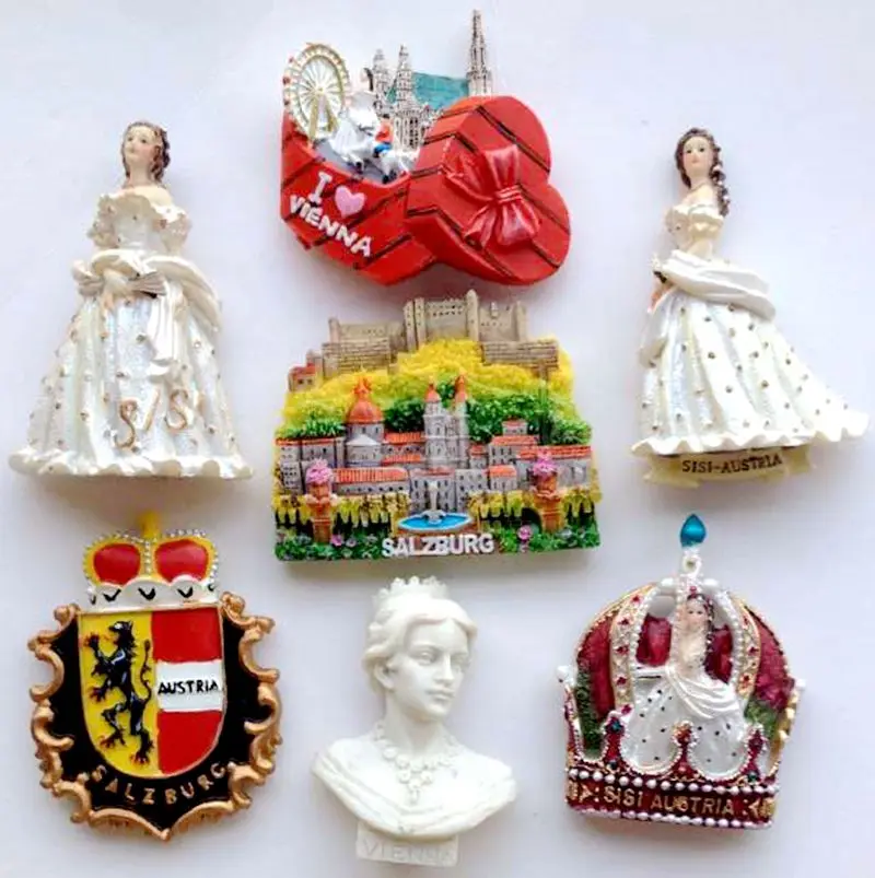 Hot Sale Austria Vienna Salzburg Princess Sissi 3D Fridge Magnet Tourism Souvenirs Refrigerator Magnetic Stickers Gift
Hot Sale Austria Vienna Salzburg Princess Sissi 3D Fridge Magnet Tourism Souvenirs Refrigerator Magnetic Stickers Gift