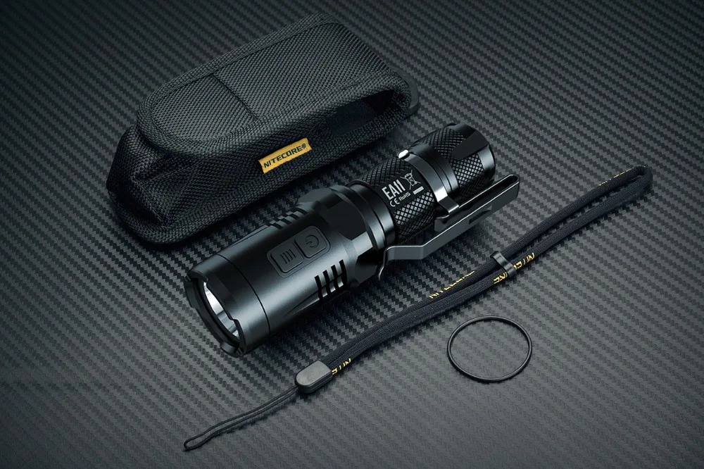 NITECORE EA11 Tactical Flashlight CREE XM-L2 (U2) max 900 lumen beam distance 190 meter outdoor torch handheld light | Лампы и