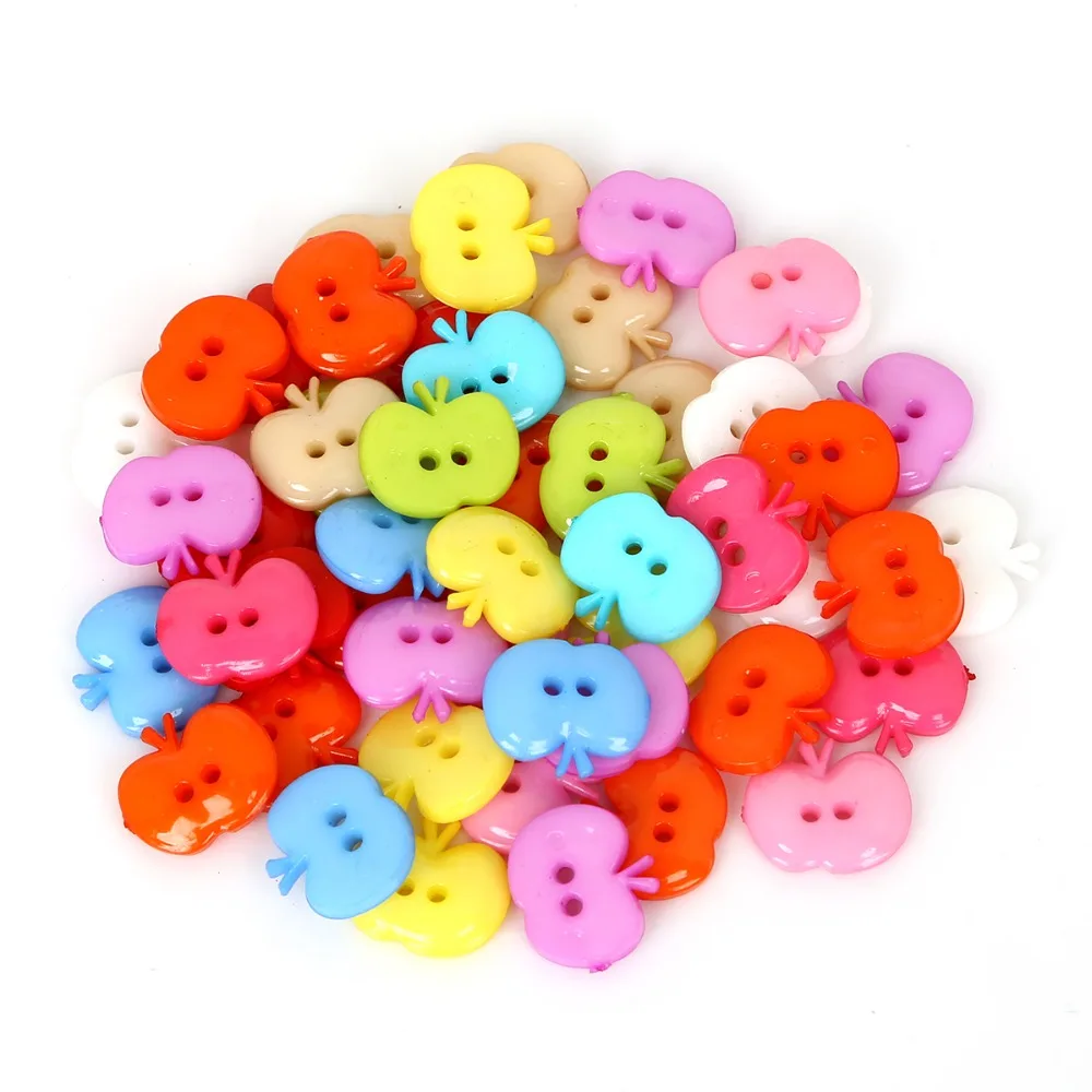 50Pcs 16x14mm Random Color Apple 2Hole Plastic Buttons for Scrapbooking Craft DIY Children Clothes Sewing Accessories Decoration 
50Pcs 16x14mm Random Color Apple 2Hole Plastic Buttons for Scrapbooking Craft DIY Children Clothes Sewing Accessories Decoration