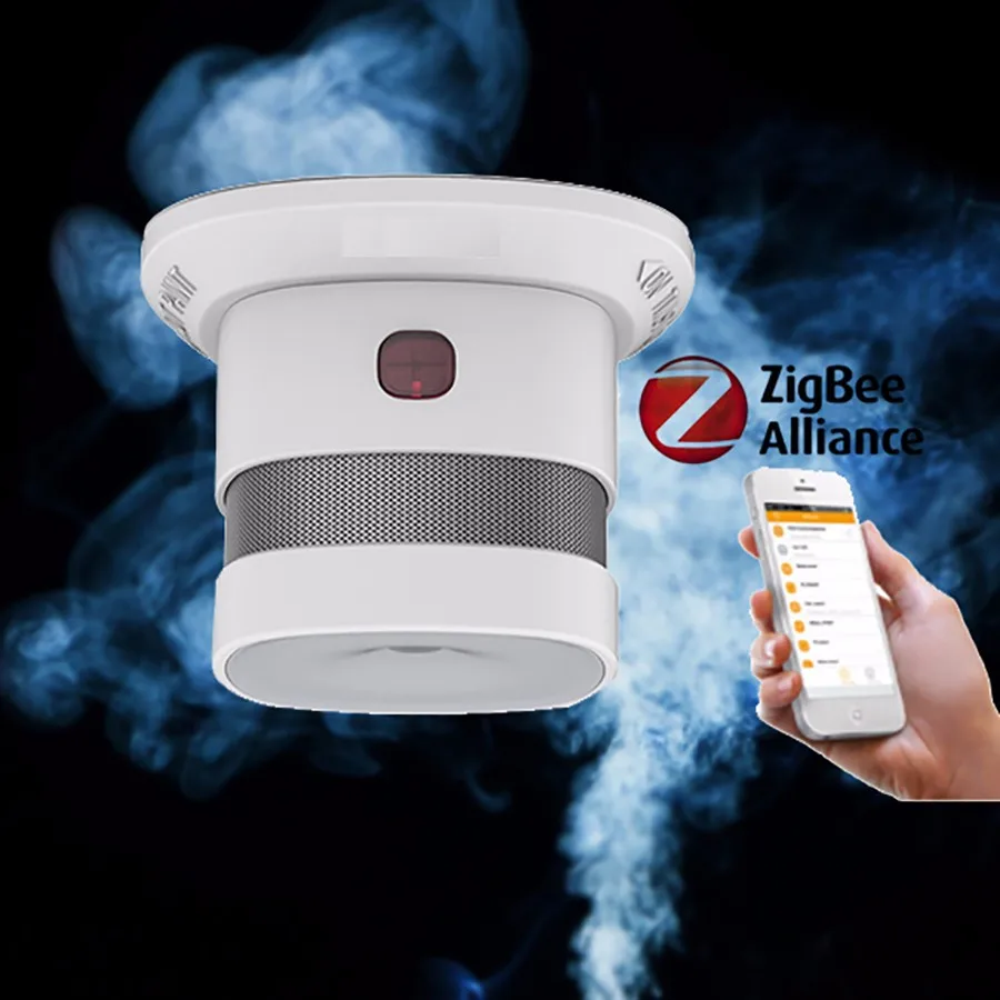 Бесплатная доставка Heiman датчик дыма ZigBee пожарная сигнализация с CE ROSH EN14604