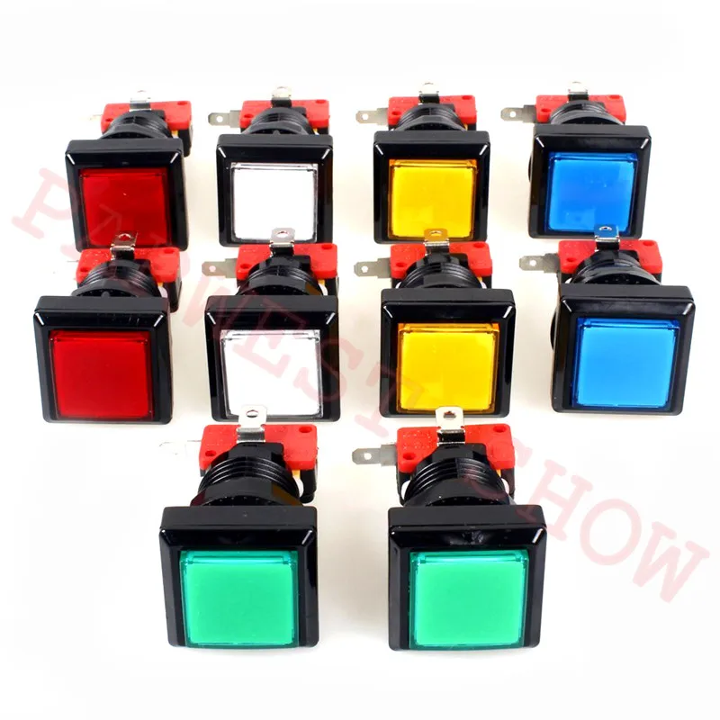 Hot Sale 10pcs/lot 32mm Square Black bevel edge Arcade Button LED Illuminated Buttons with Micro-Switch for Arcade Games Parts
Hot Sale 10pcs/lot 32mm Square Black bevel edge Arcade Button LED Illuminated Buttons with Micro-Switch for Arcade Games Parts
