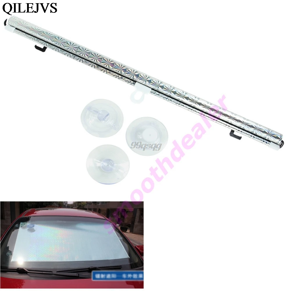 58 x125cm Silver Sun Shield Visor Car Auto Window Roll Blind Sunshade Windshield Visor Drop shipping
58 x125cm Silver Sun Shield Visor Car Auto Window Roll Blind Sunshade Windshield Visor Drop shipping