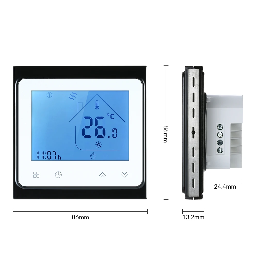 5A Water Heating Thermostat Handy Touch Heater Touchscreen LCD Display Weekly Programmable Energy Saving Temperature Controller
5A Water Heating Thermostat Handy Touch Heater Touchscreen LCD Display Weekly Programmable Energy Saving Temperature Controller