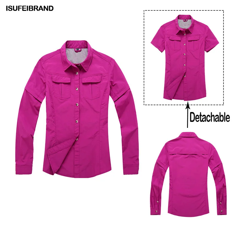 Summer Women Quick-drying Removable Shirts Hiking Outdoor Shirts Fishing Trekking Shirts Thin Clothing
Summer Women Quick-drying Removable Shirts Hiking Outdoor Shirts Fishing Trekking Shirts Thin Clothing
