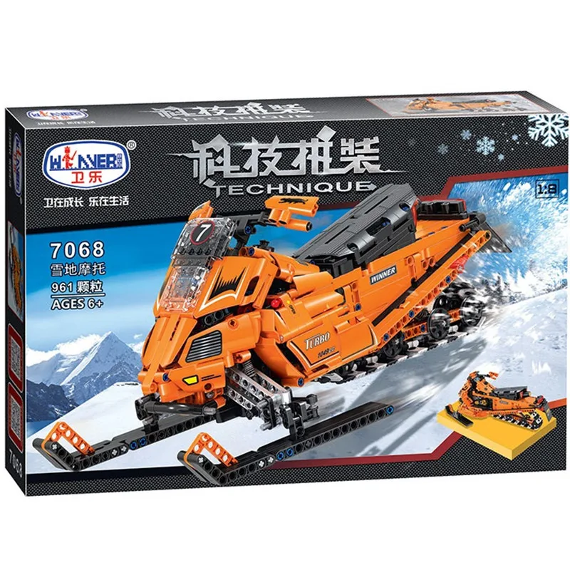 Winner Technic Arctic Snowmobile Building Blocks Sets Bricks Classic City Model Kids Toys For Children Gift Compatible 7068
Winner Technic Arctic Snowmobile Building Blocks Sets Bricks Classic City Model Kids Toys For Children Gift Compatible 7068