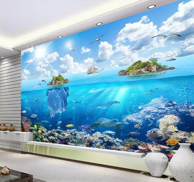 Custom photo wallpaper sailing island 3D underwater world fish cartoon picture living room children bedroom decorative wall mura
Custom photo wallpaper sailing island 3D underwater world fish cartoon picture living room children bedroom decorative wall mura